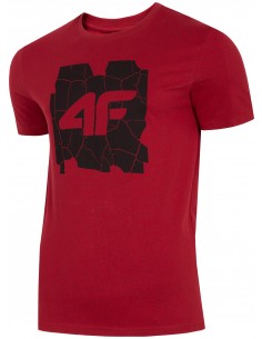 4F T-shirt męski XXL czerwony