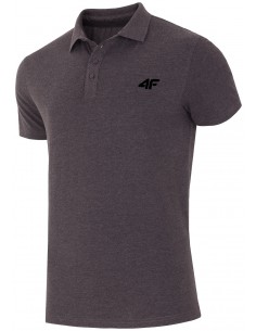 4F Koszulka polo męska S szara